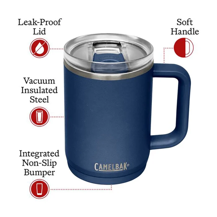 Thrive™ 16 oz Mug, Insulated Stainless Steel, Navy - Image 6