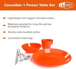 Cascadian 1 Person Table Set- Orange - Image 2