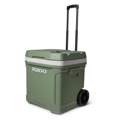 IGLOO-Ecocool Latitude 60 Qt Roller Cooler - Vintage Green - Image 5