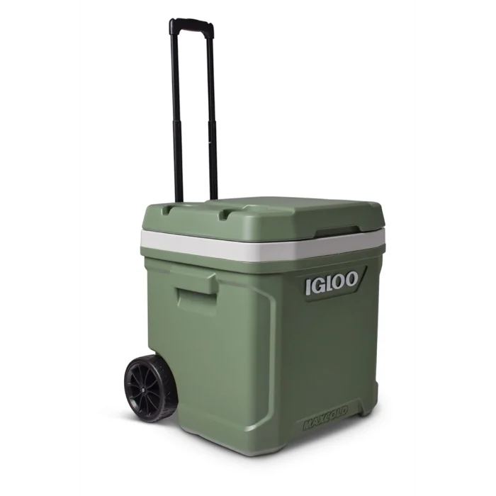 IGLOO-Ecocool Latitude 60 Qt Roller Cooler - Vintage Green - Image 6