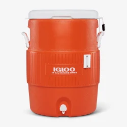 IGLOO-10 Gallon Seat Top With Cup Dispenser - Orange