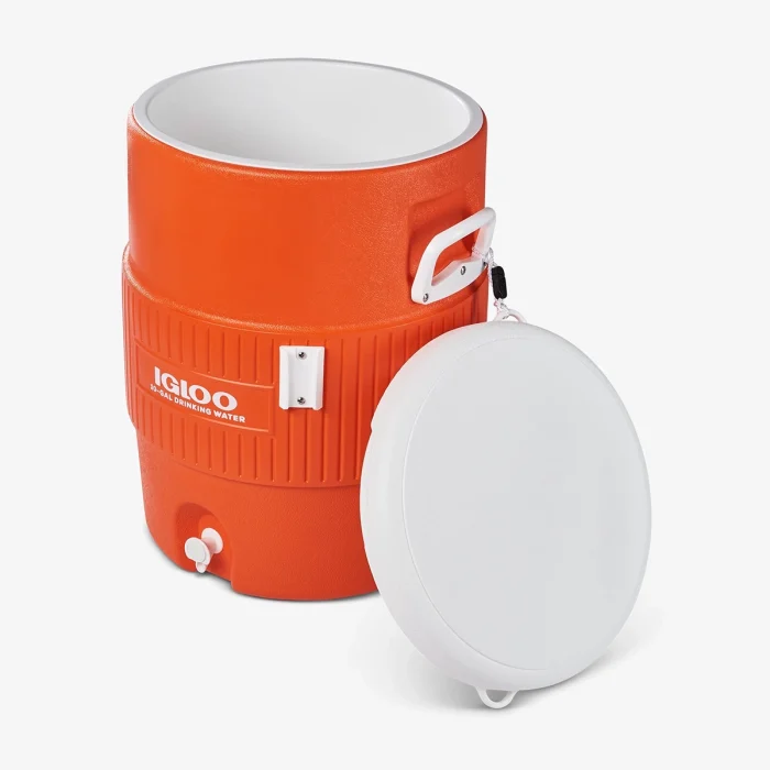 IGLOO-10 Gallon Seat Top With Cup Dispenser - Orange - Image 4