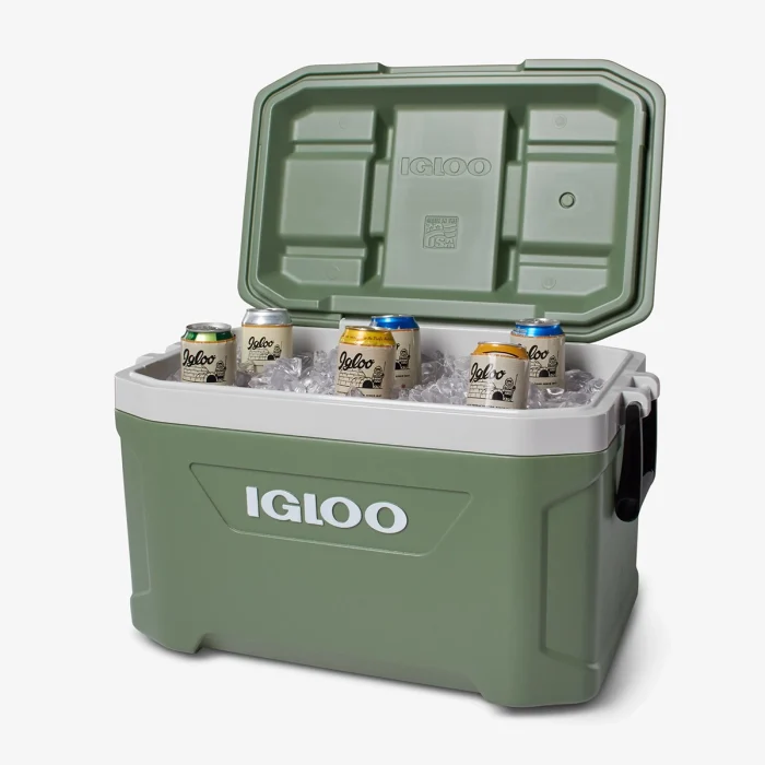IGLOO-Ecocool Latitude 52 Qt Cooler Box - Vintage Green - Image 3