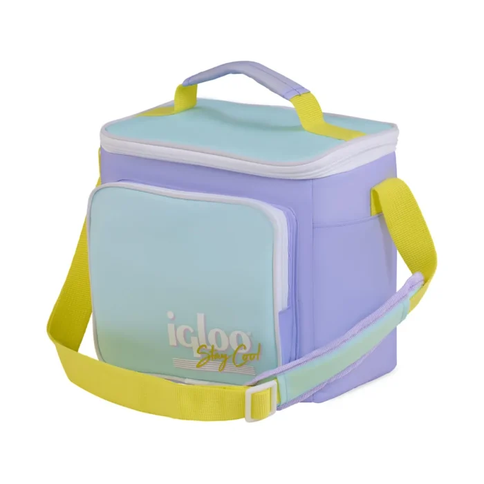 IGLOO - Retro Square Lunch Bag - Lilac - Image 5