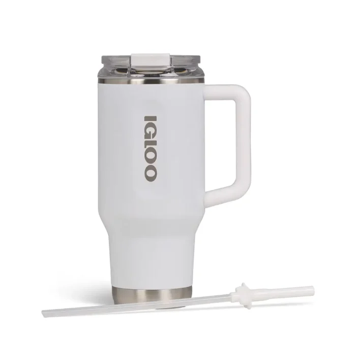 IGLOO - 32 OZ Stainless Steel Travel Mug - White - Image 3