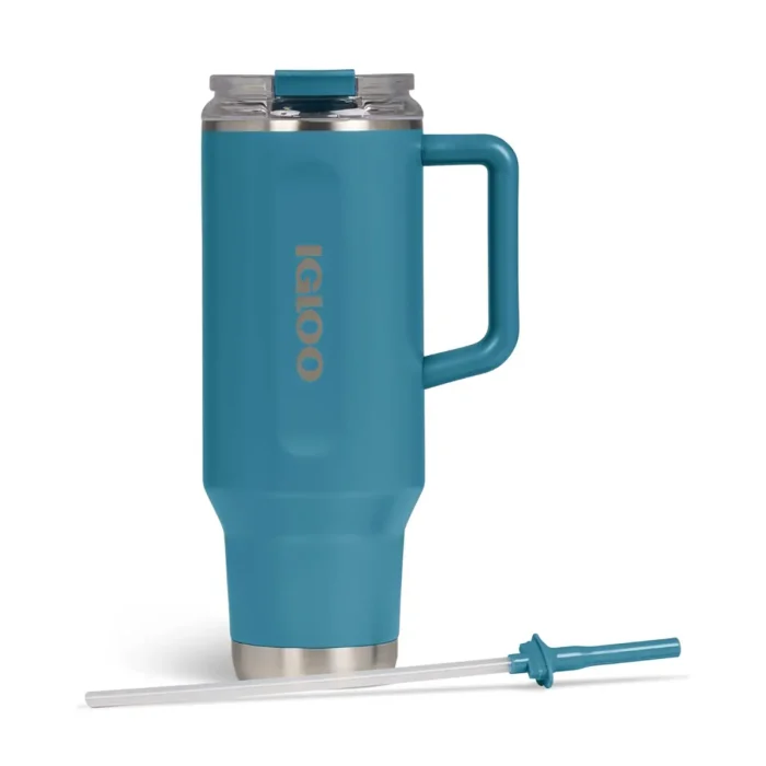 IGLOO - 40 OZ Stainless Steel Travel Mug  - Modern Blue - Image 3