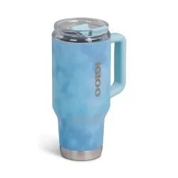 IGLOO - 32 Oz Flip ‘n’ Sip Travel Mug - Powder Blue - Image 3