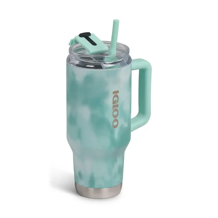 IGLOO - 32 Oz Flip ‘n’ Sip Travel Mug - Seafoam - Image 2