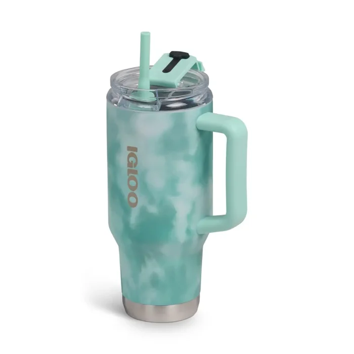 IGLOO - 32 Oz Flip ‘n’ Sip Travel Mug - Seafoam - Image 3