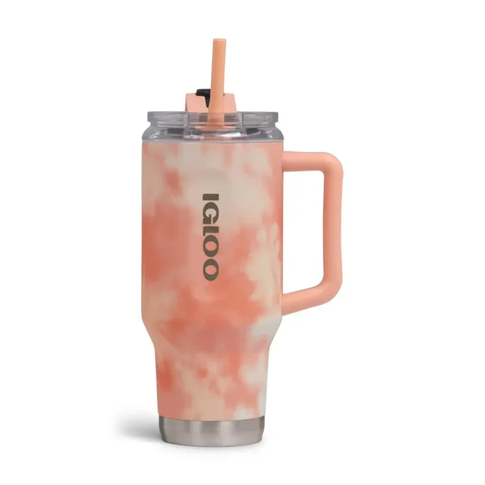 IGLOO - 32 Oz Flip ‘n’ Sip Travel Mug - Apricot - Image 2