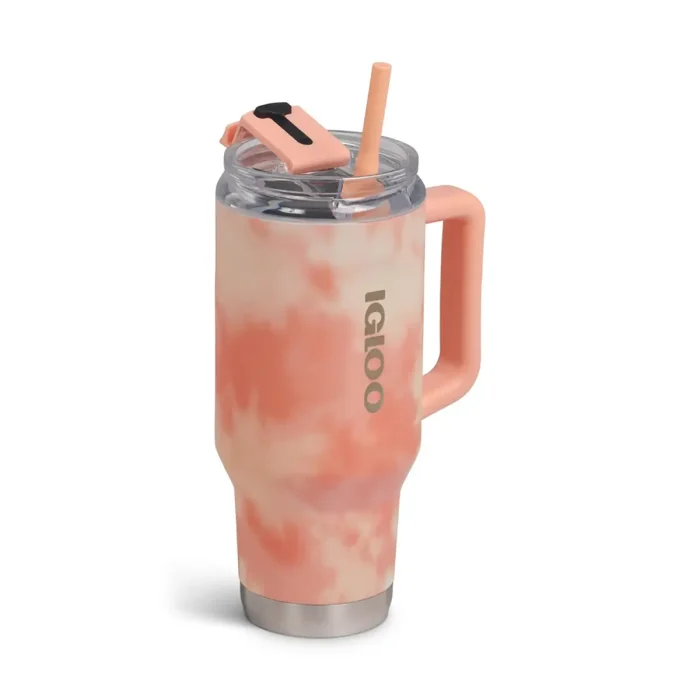 IGLOO - 32 Oz Flip ‘n’ Sip Travel Mug - Apricot - Image 3