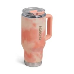 IGLOO - 32 Oz Flip ‘n’ Sip Travel Mug - Apricot - Image 4