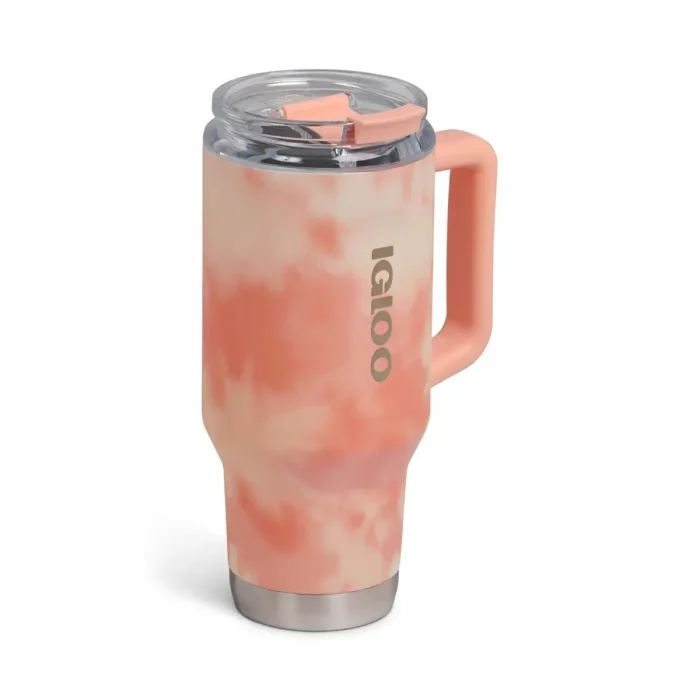 IGLOO - 32 Oz Flip ‘n’ Sip Travel Mug - Apricot - Image 4