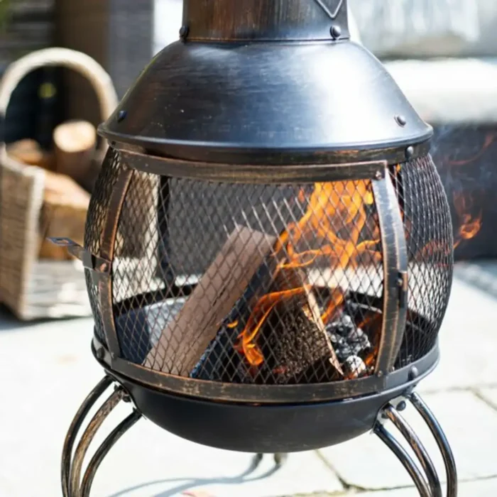 La Hacienda - Leon Mesh Steel Chimenea Large - Image 4