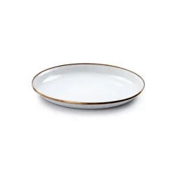 BareBones - Enamel Salad Plate Eggshell - set of 2 - Image 2