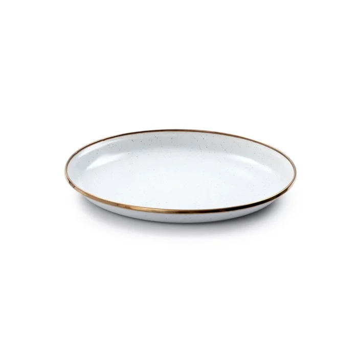 BareBones - Enamel Salad Plate Eggshell - set of 2 - Image 2