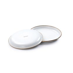 BareBones - Enamel Salad Plate Eggshell - set of 2 - Image 5
