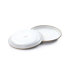 BareBones - Enamel Salad Plate Eggshell - set of 2 - Image 6