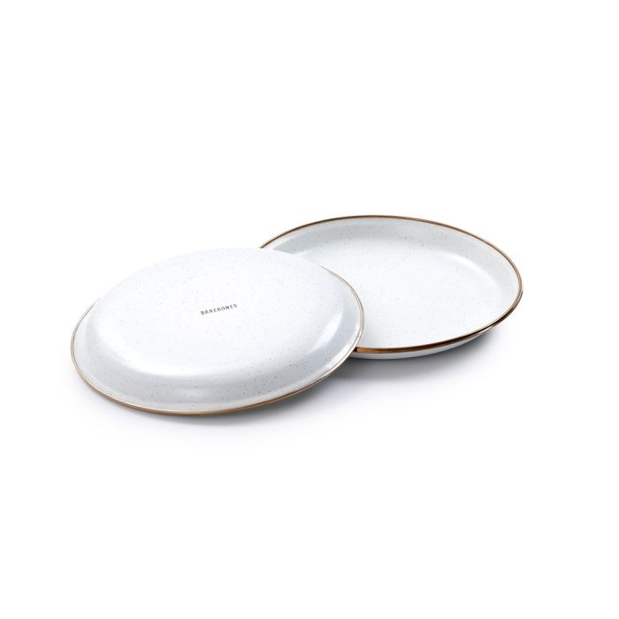 BareBones - Enamel Salad Plate Eggshell - set of 2 - Image 5