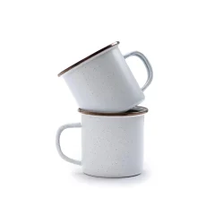 BareBones - Enamel Mug Eggshell - set of 2 - Image 2