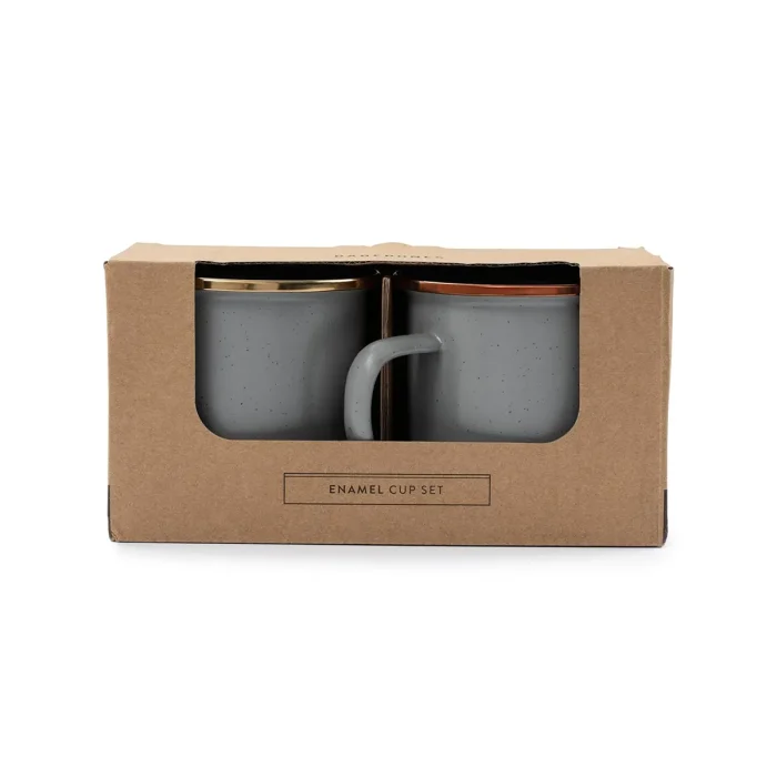 BareBones - Enamel Mug Eggshell - set of 2 - Image 6