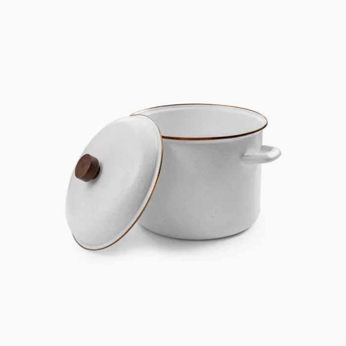 BareBones - Enamel Stock Pot Eggshell - Image 2