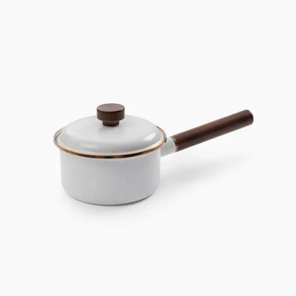 BareBones - Enamel Saucepan Eggshell