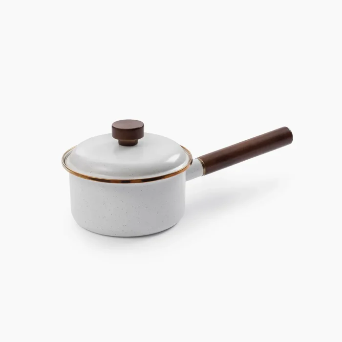 BareBones - Enamel Saucepan Eggshell