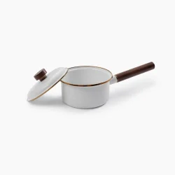BareBones - Enamel Saucepan Eggshell - Image 3