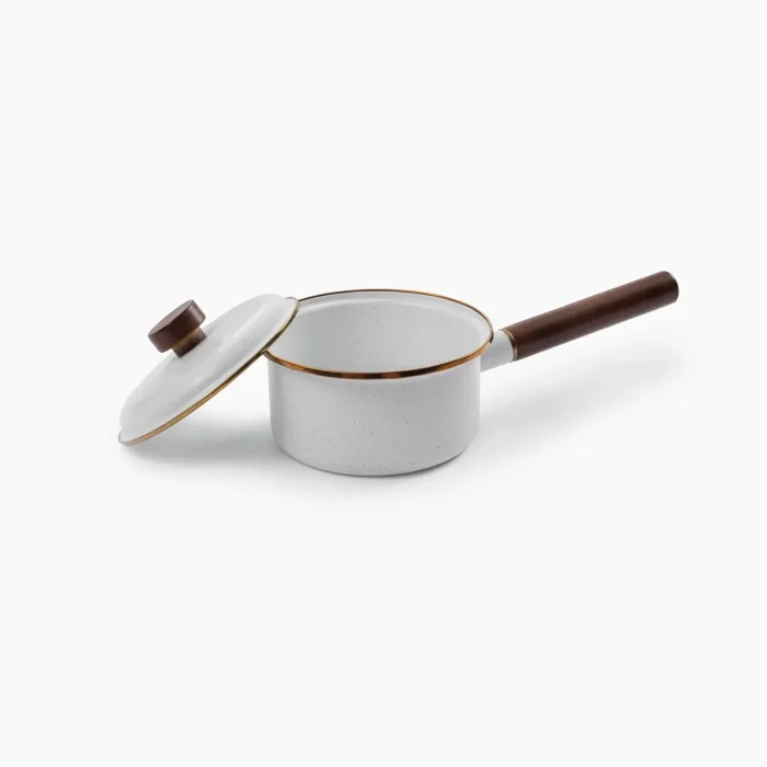 BareBones - Enamel Saucepan Eggshell - Image 3