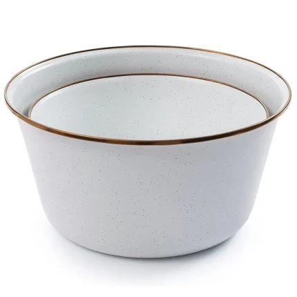 BareBones - Enamel Mixing Bowl Set of 2 Eggshell