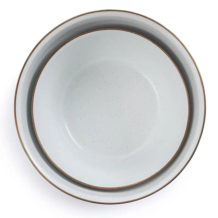 BareBones - Enamel Mixing Bowl Set of 2 Eggshell - Image 2