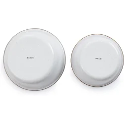 BareBones - Enamel Mixing Bowl Set of 2 Eggshell - Image 3