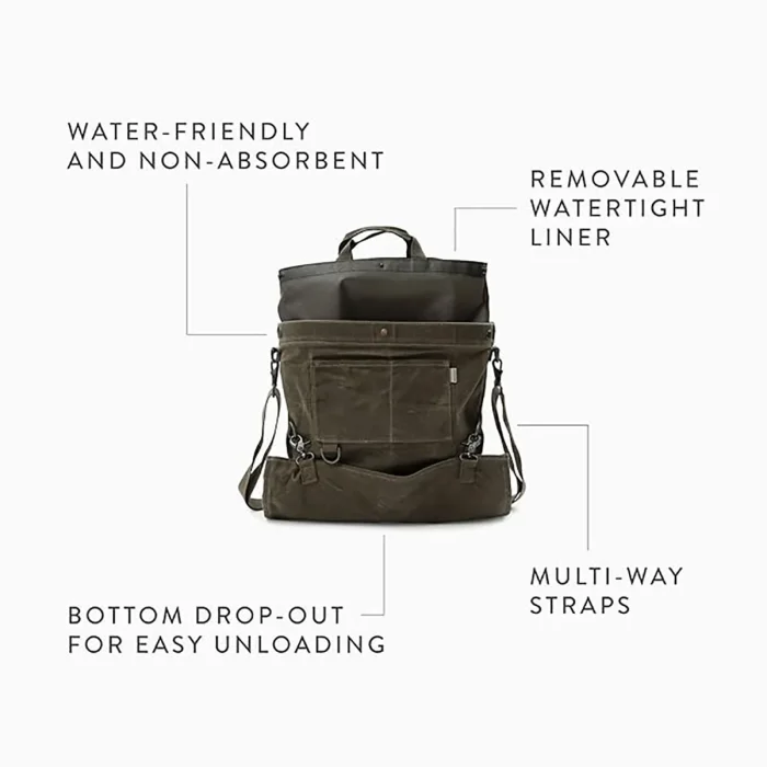 BareBones - Gathering Bag/waxed canvas (Dark Khaki) - Image 7