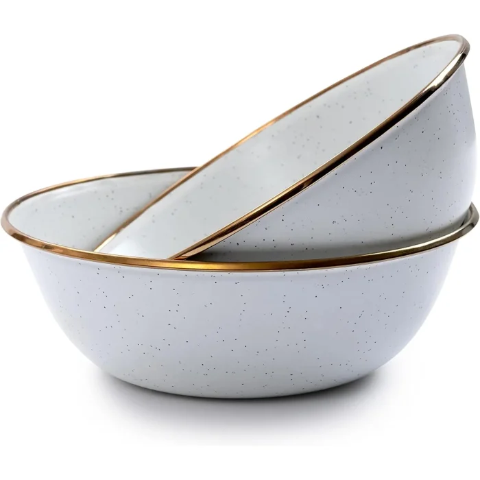 BareBones - Enamel Bowl Eggshell - set of 2 - Image 2