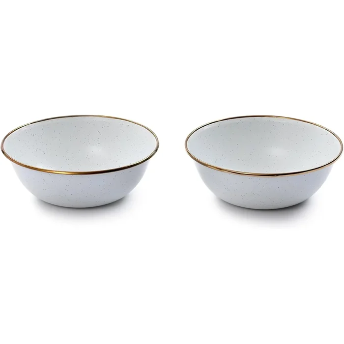 BareBones - Enamel Bowl Eggshell - set of 2 - Image 3