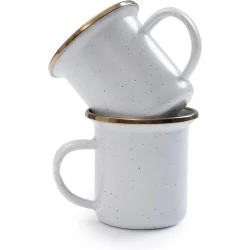 BareBones - Enamel Espresso Cup Eggshell - set of 2 - Image 3