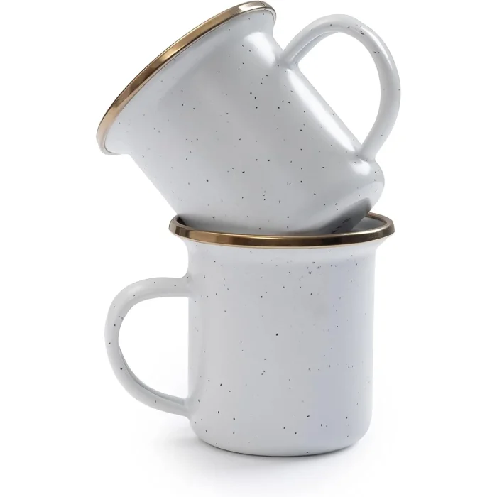 BareBones - Enamel Espresso Cup Eggshell - set of 2 - Image 3