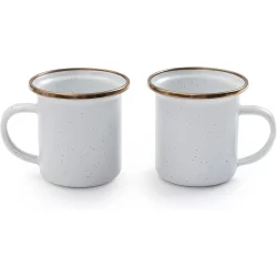 BareBones - Enamel Espresso Cup Eggshell - set of 2 - Image 4