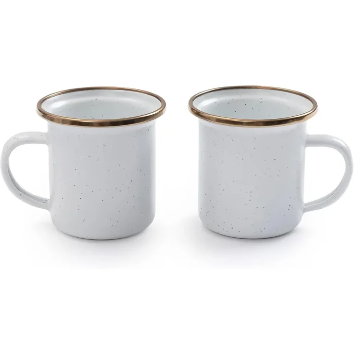 BareBones - Enamel Espresso Cup Eggshell - set of 2 - Image 4