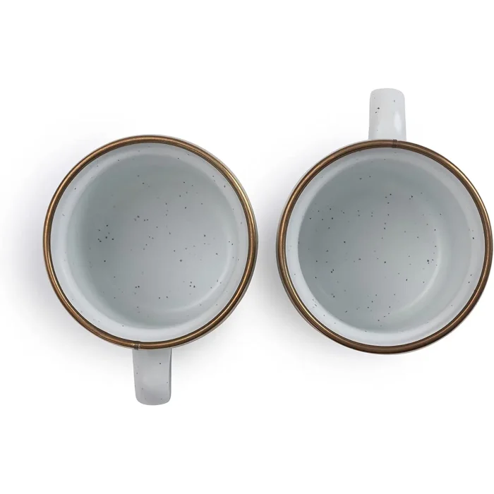 BareBones - Enamel Espresso Cup Eggshell - set of 2 - Image 6