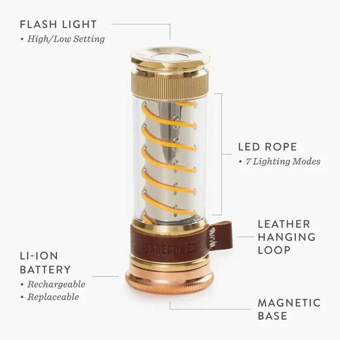 Barebones - Edison Light Stick - Brass - Image 6