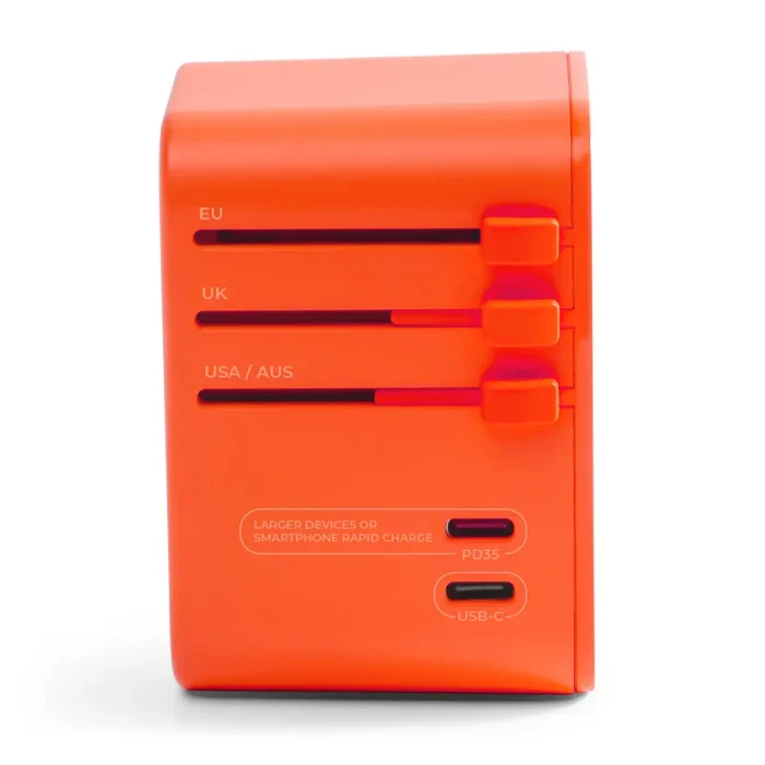 Matador - Global Travel Adapter - Forget-Me-Not Orange - Image 3