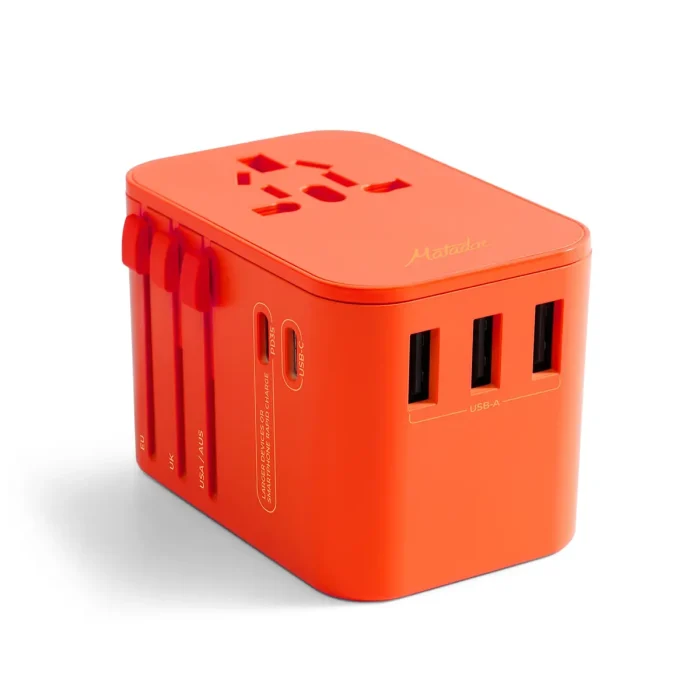 Matador - Global Travel Adapter - Forget-Me-Not Orange - Image 4