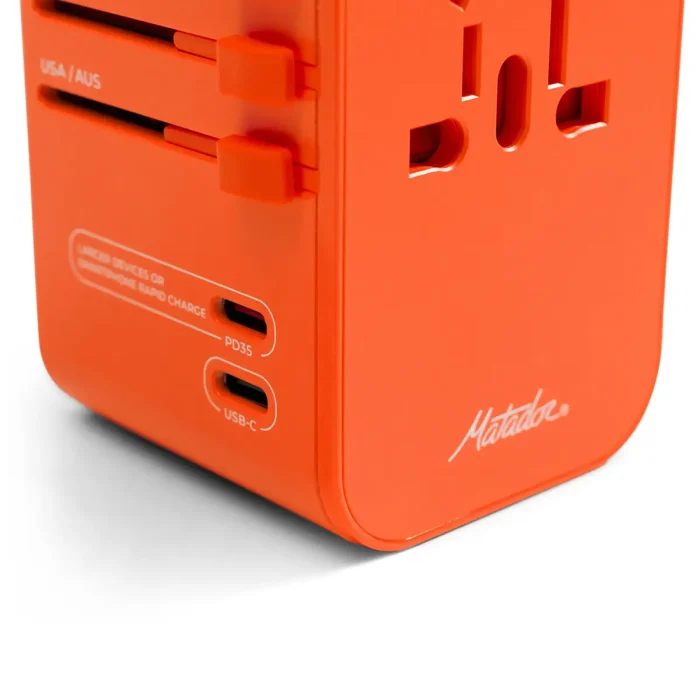 Matador - Global Travel Adapter - Forget-Me-Not Orange - Image 5