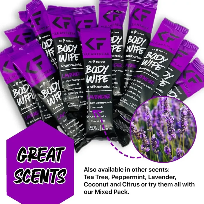 Klean Freak - Body Wipes - Single Sachet - Lavender - Image 2