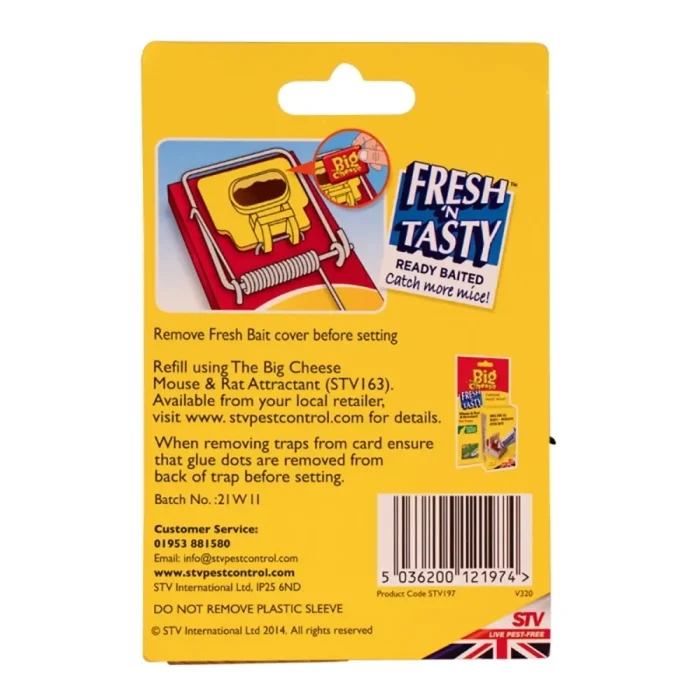 STV  Fresh Baited Mouse Trap - Twinpack - Image 3
