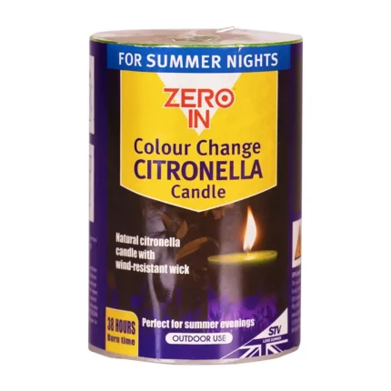 STV Citronella Colour-Change Pillar Candle