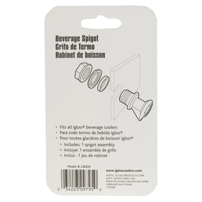IGLOO-Standard Push Button Spigot For 2-10 Gallon Water Jug - White - Image 3