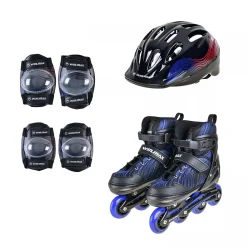 Winmax KINETIK Kids Inline Skate Combo Set-Blue - Image 2